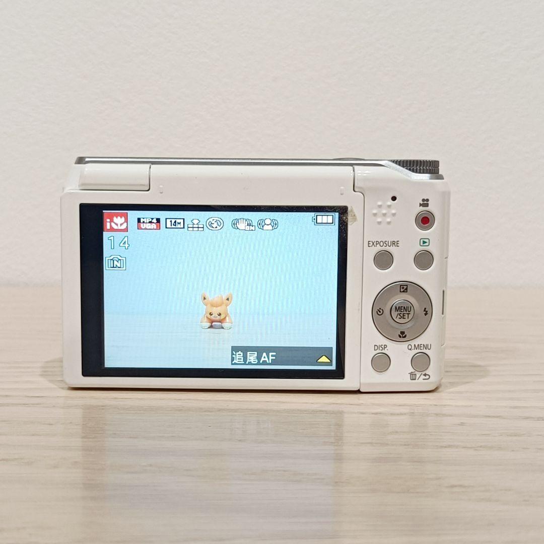 動作確認済 Panasonic DMC-TZ55 デジカメ ホワイト 自撮り