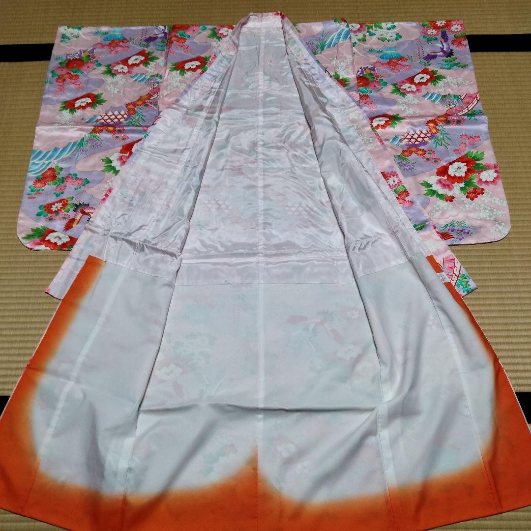 昭和レトロ 子供用着物 着物・長襦袢 2点セット 和装 リメイク