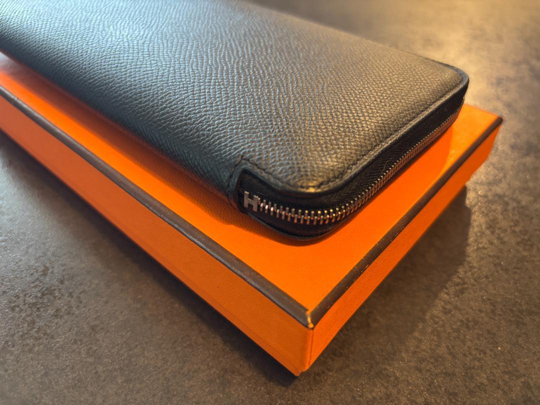 【値下げ】【ほぼ未使用】HERMES アザップ シルクイン ラウンドファスナー
