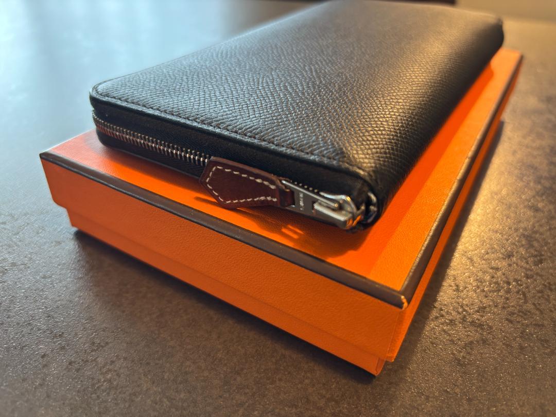 【値下げ】【ほぼ未使用】HERMES アザップ シルクイン ラウンドファスナー