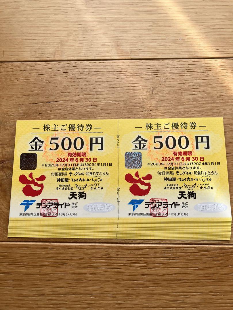 テンアライド　天狗　株主優待券