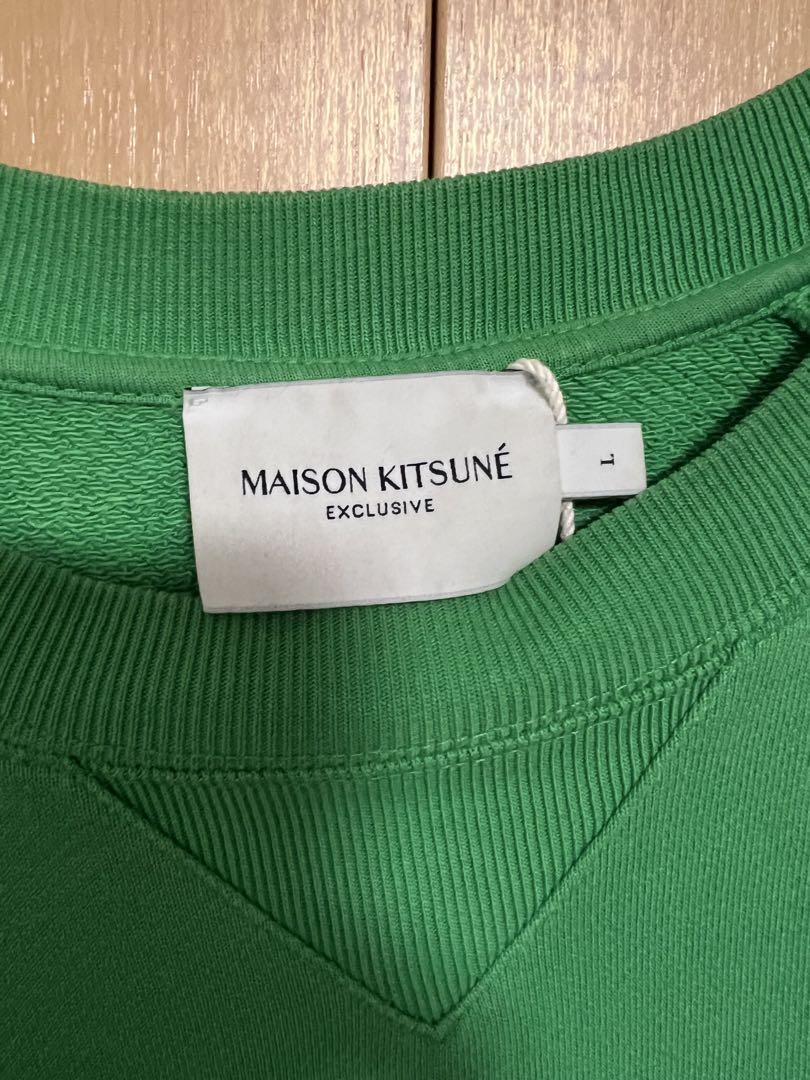 MAISON KITSUNÉ グリーン スウェット