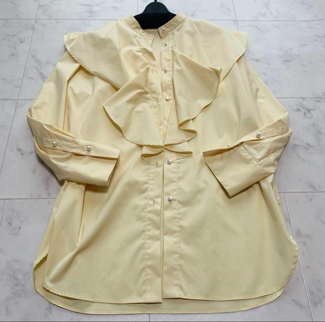 ☆美品☆シャルマントファム(シャルマントサック) フリルシャツ