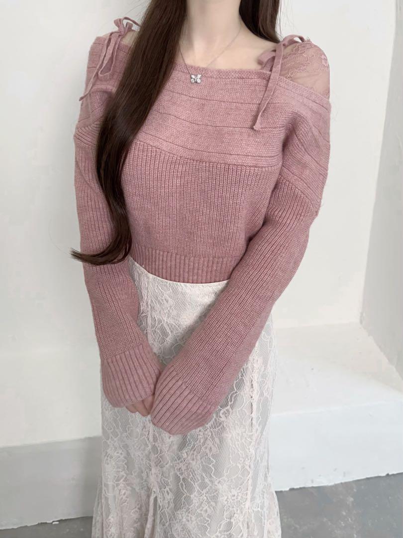 Lumignon original Lace ribbon mote knit
