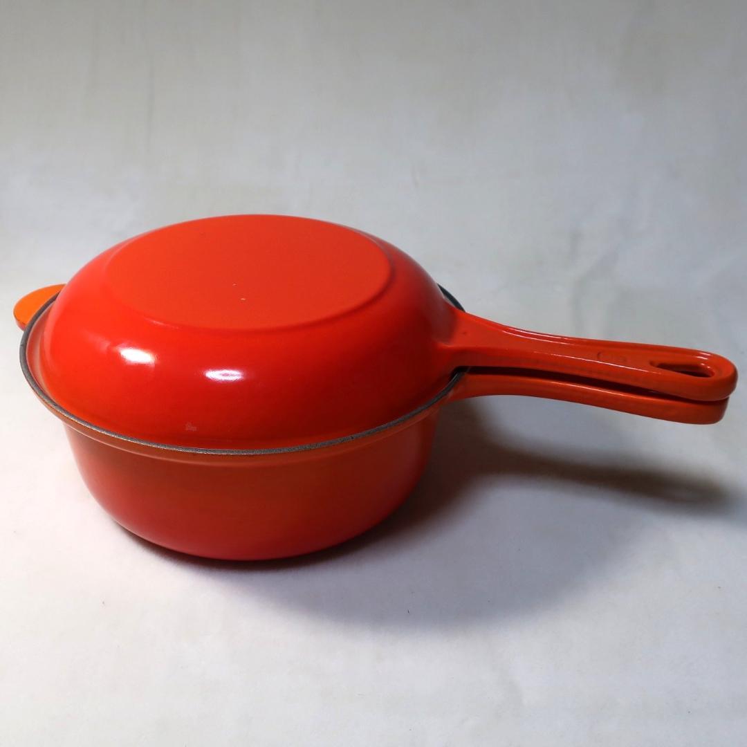 新品未使用　ルクルーゼ　LE CREUSET　 オレンジ片手鍋
