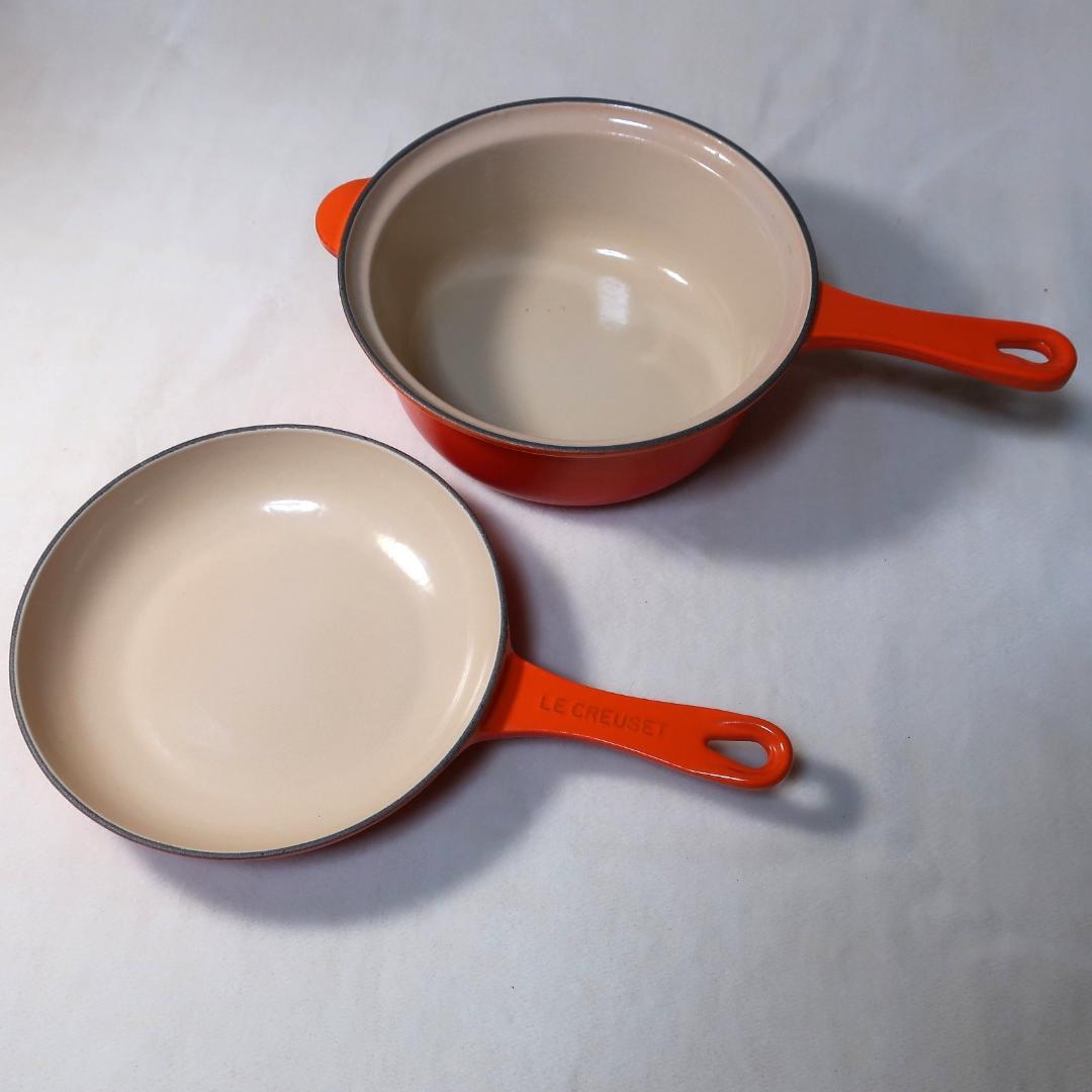 新品未使用　ルクルーゼ　LE CREUSET　 オレンジ片手鍋