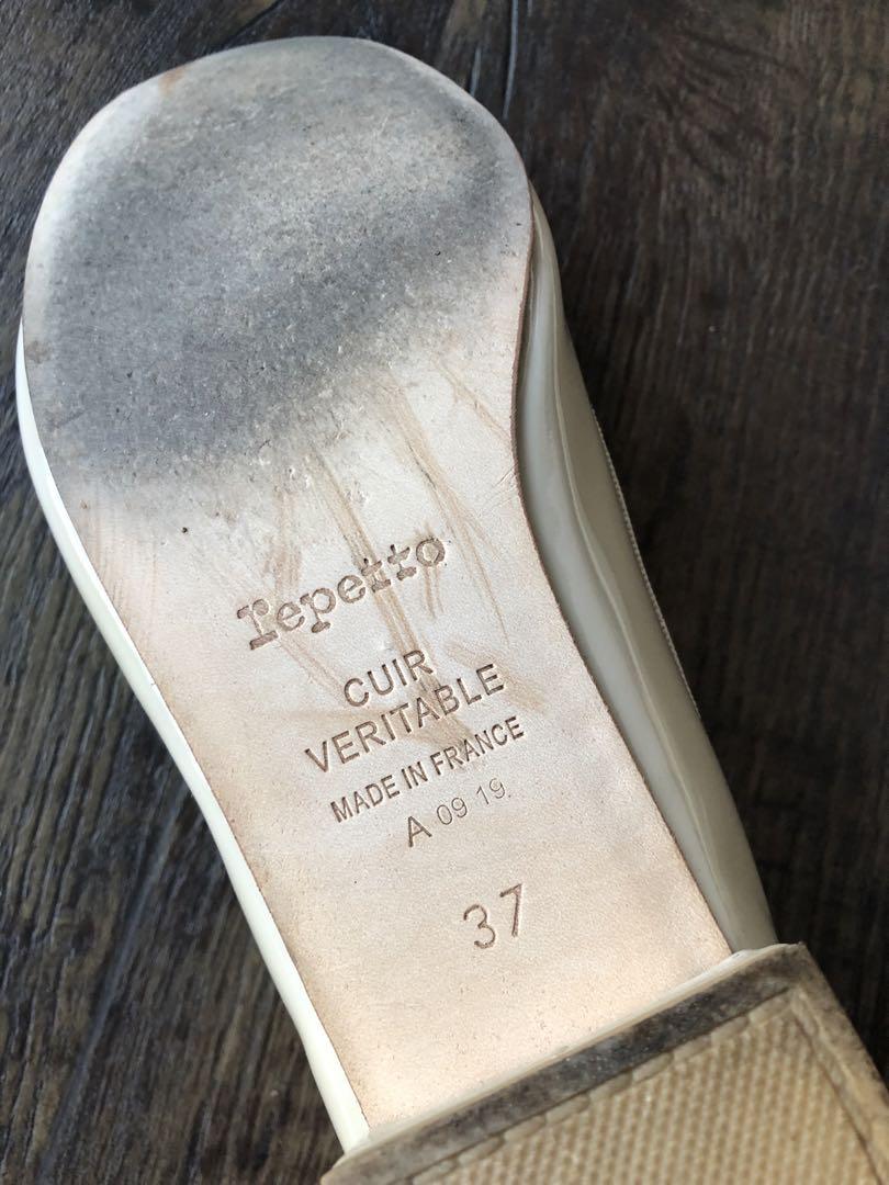 美品repetto レペット バレエシューズ リボン エナメル 23