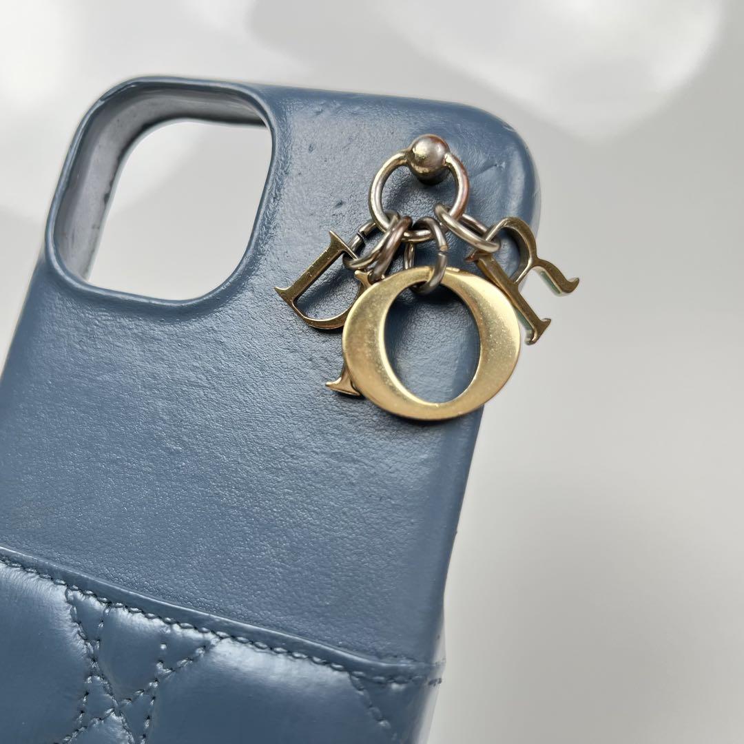 極美品】LadyDior iPhone15 ケース カナージュ ラムスキン