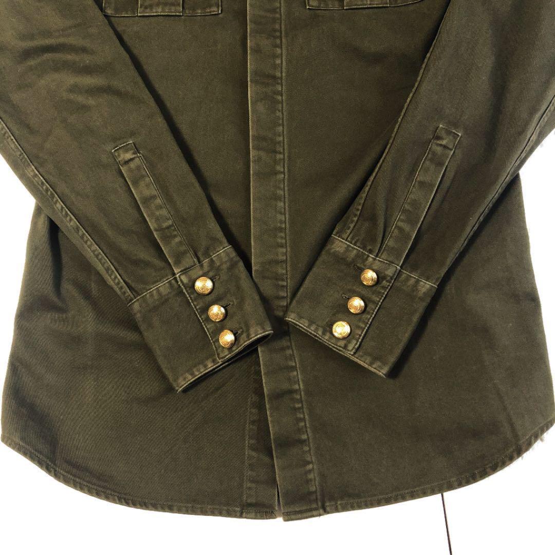 【希少】即完売品 美品 BALMAIN H&M バルマン ミリタリー シャツ