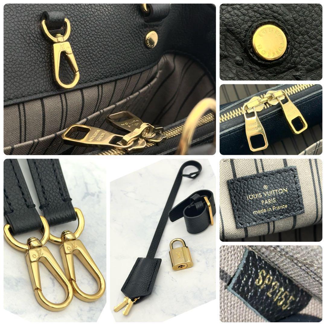 ルイヴィトン モンテーニュ MM アンプラント ハンドバッグ ノワール 2way