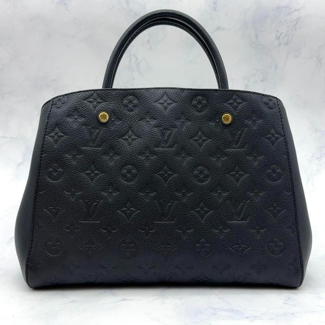ルイヴィトン モンテーニュ MM アンプラント ハンドバッグ ノワール 2way
