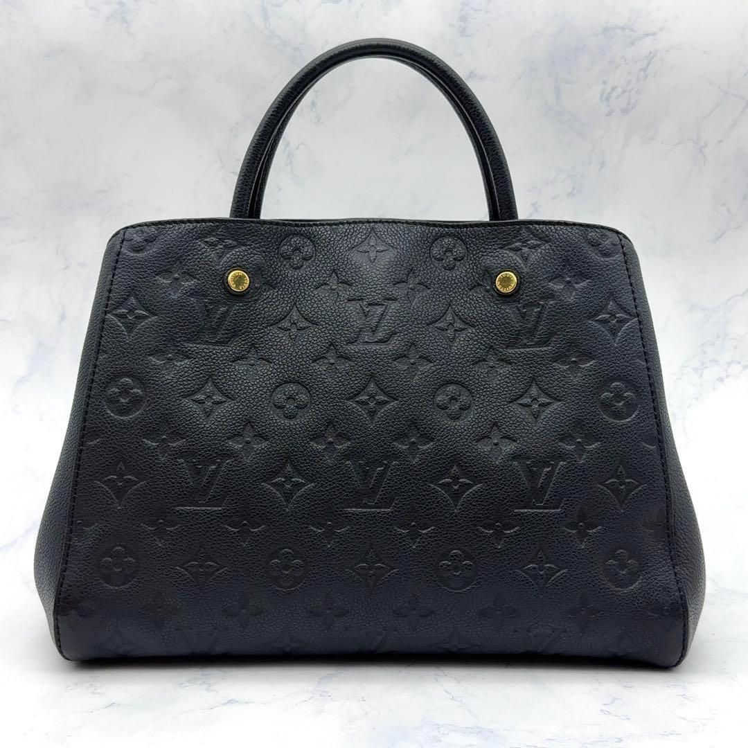 ルイヴィトン モンテーニュ MM アンプラント ハンドバッグ ノワール 2way