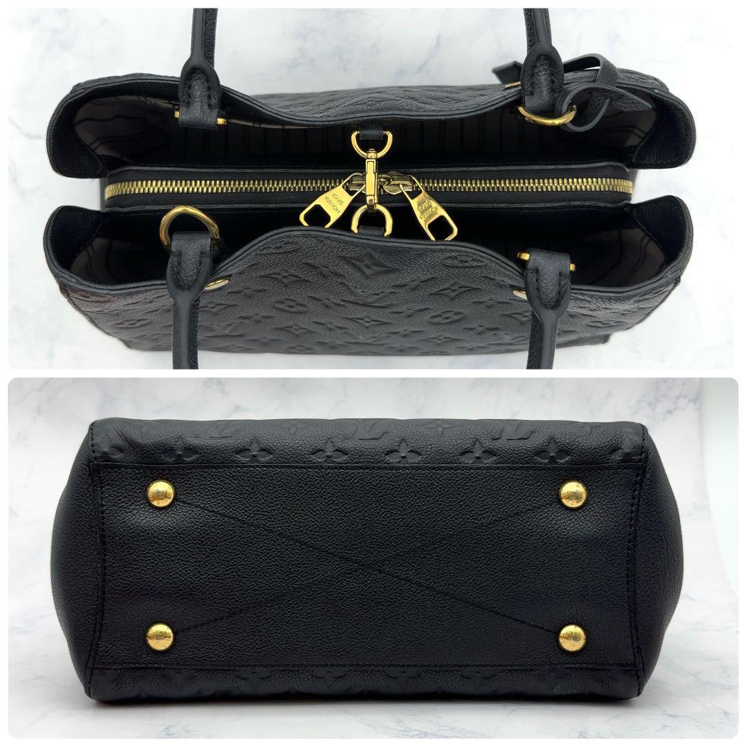 ルイヴィトン モンテーニュ MM アンプラント ハンドバッグ ノワール 2way