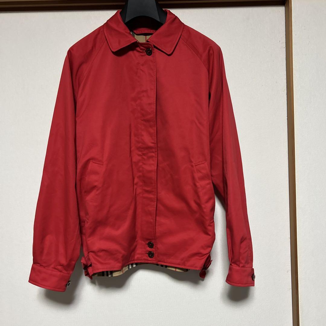 美品　Burberrys' ハリントンジャケット　イングランド製　レッド　90s
