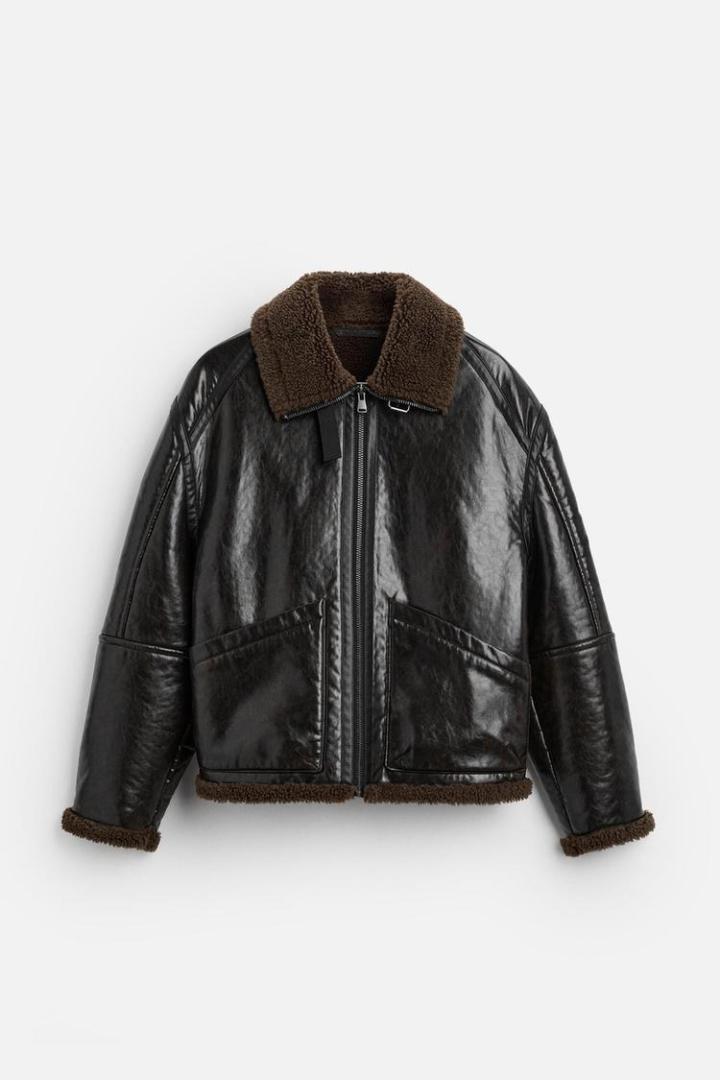 新品★ZARA ダブルフェイス フェイクレザージャケット 新品★ZARA ダブルフェイス フェイクレザージャケット