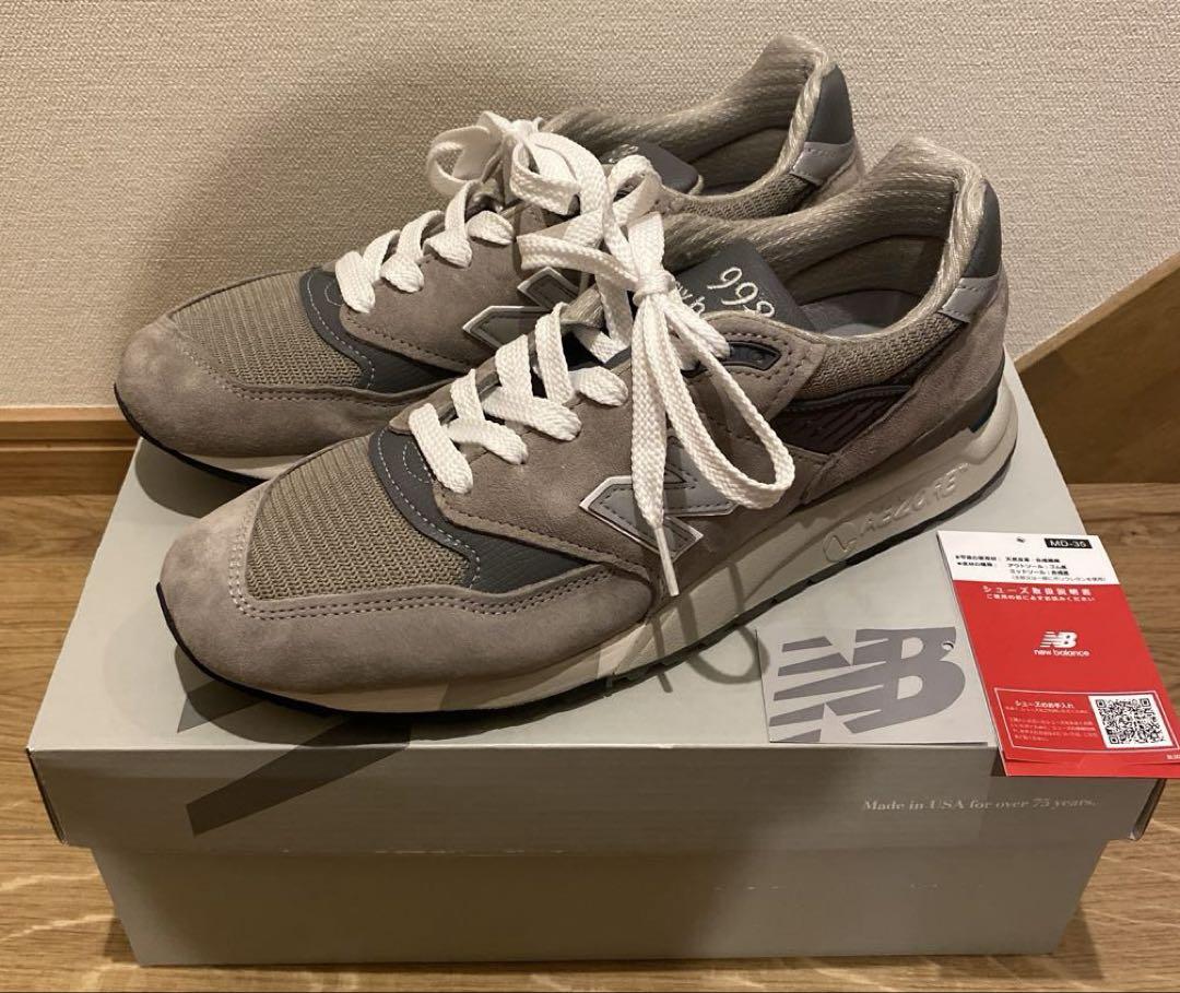 【正規品】New Balance 998 スニーカー グレー