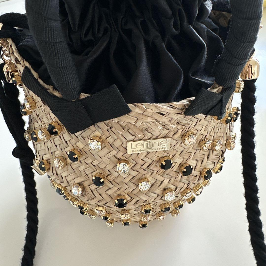 超特価セール開催！！ ルナイン NINA TWIST SMALLビジュー かごバッグ ショルダー 籠 バッグ