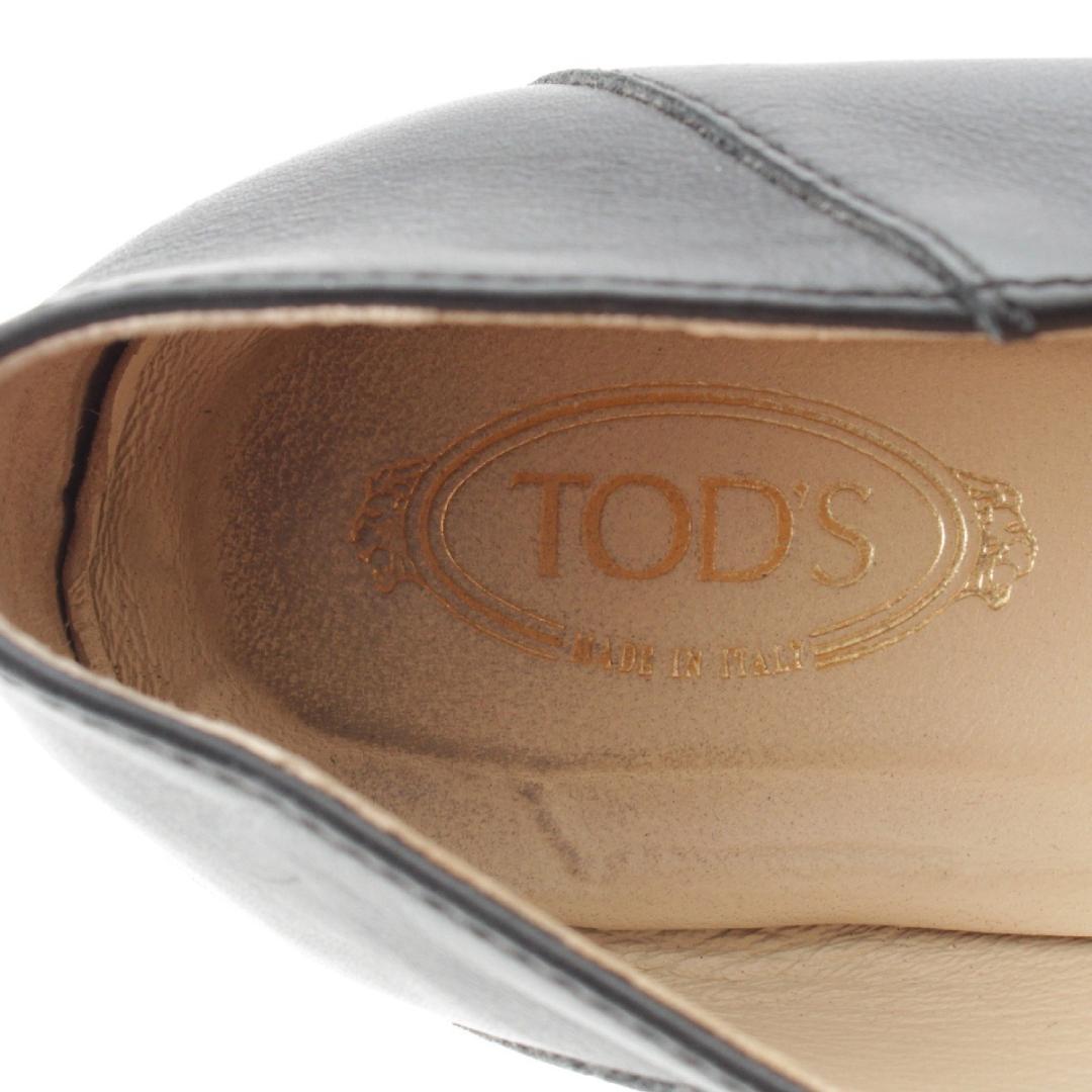 TOD’S トッズ レザー チェーン金具 ローファー ブラック 36 1/2