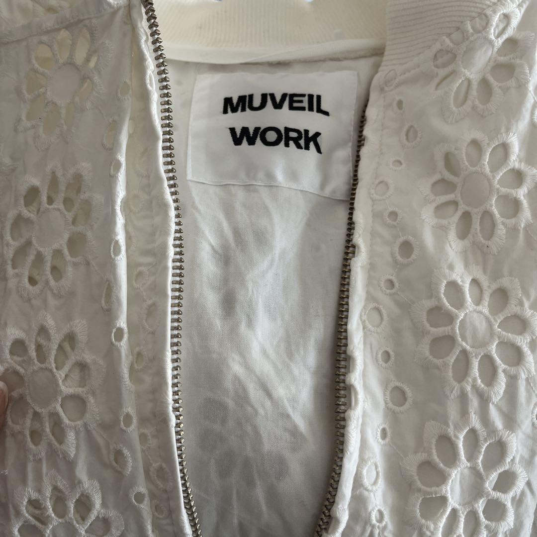MUVEIL WORK フラワーカットレースブルゾン 36サイズ - メルカリ