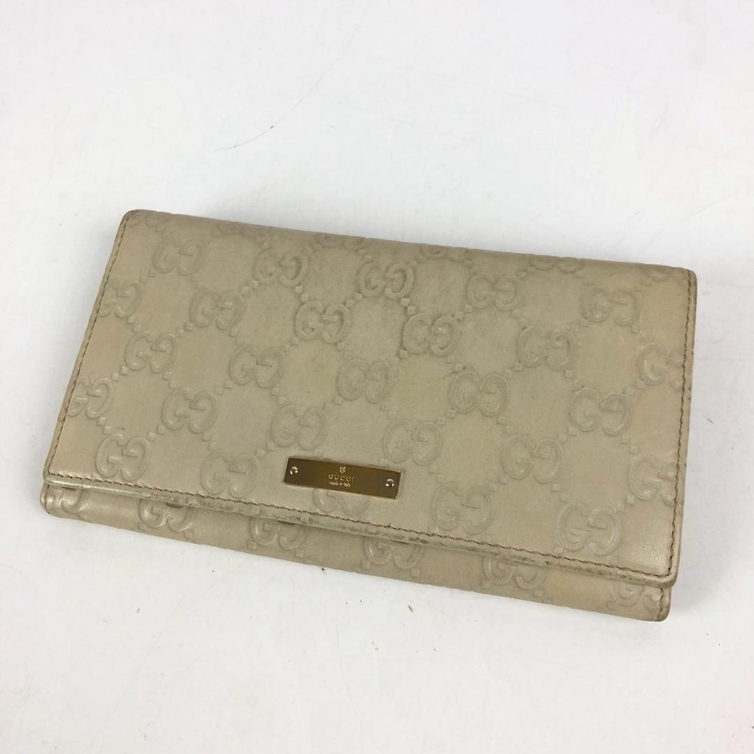 GUCCI グッチ グッチシマ 長財布 アイボリー レディース ブランド
