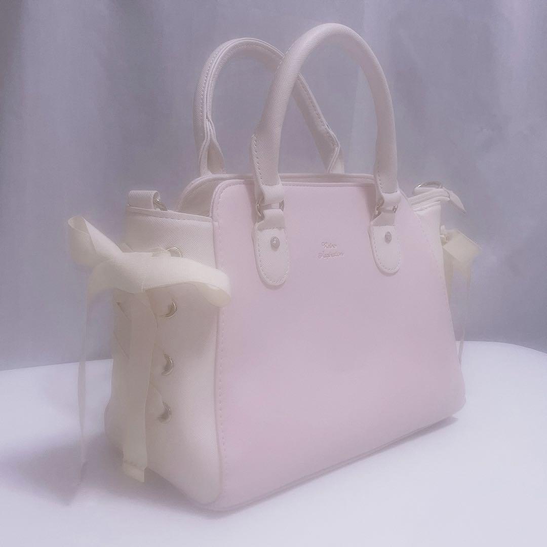 豪華 LIZLISA 系 ハンドバッグ ショルダーバッグ ピンク 量産型 リボン バッグ