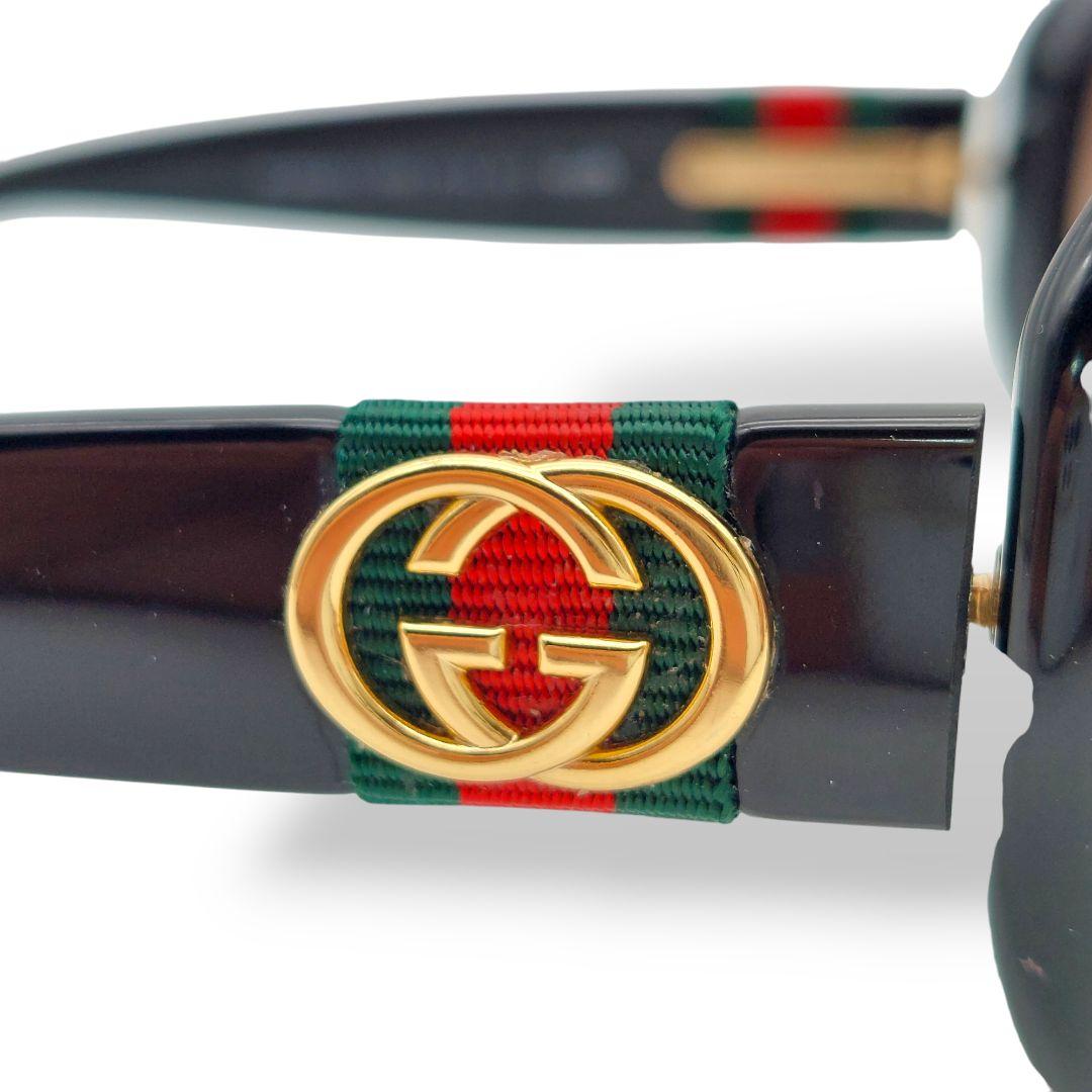 【大人気】GUCCI　グッチ　GG サングラス　ユニセックス　ブラック系　良品