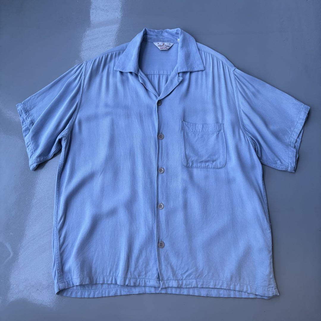 東洋スタイルアイズ style eyes レーヨン ボウリング オープンシャツM