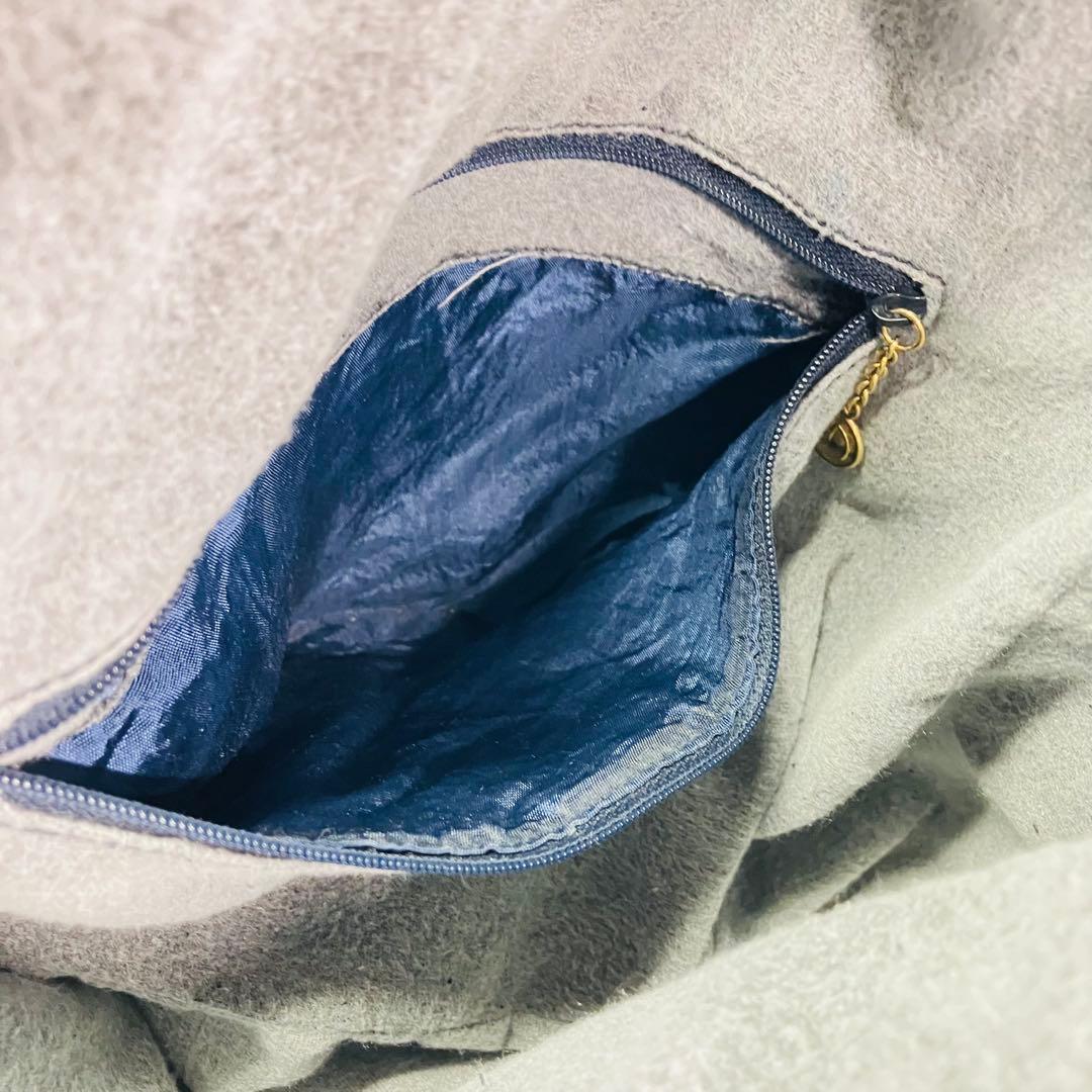 美品　GUCCI グッチ バンブー レザー トートバッグ ハンドバッグ　ネイビー