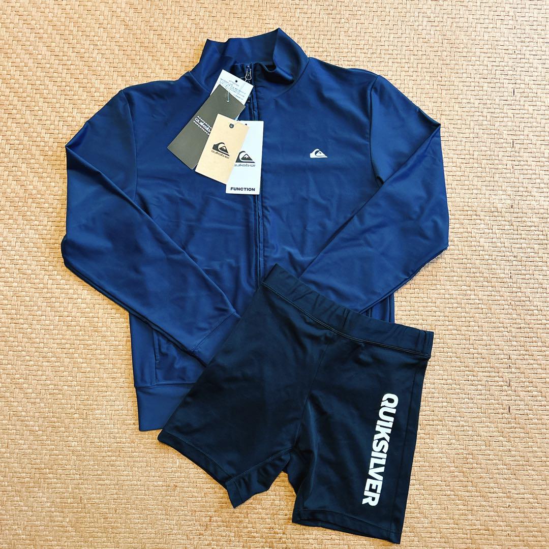 新品！クイックシルバー☆ラッシュガード☆長袖☆ジップアップ☆140