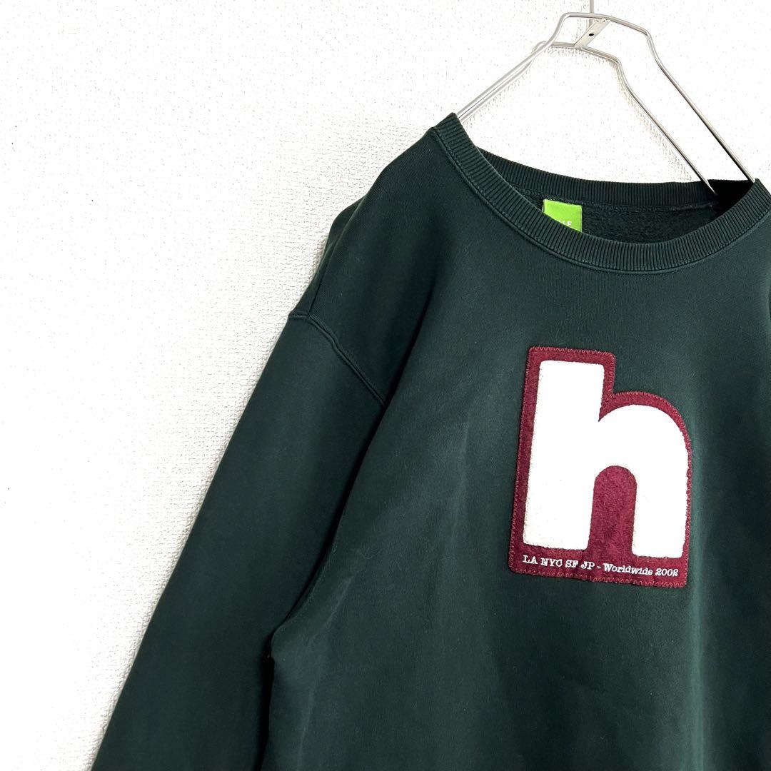 【入手困難】HUF ハフ✨️希少　パイルロゴ　スウェット　最高デザイン　美品　Ｍ
