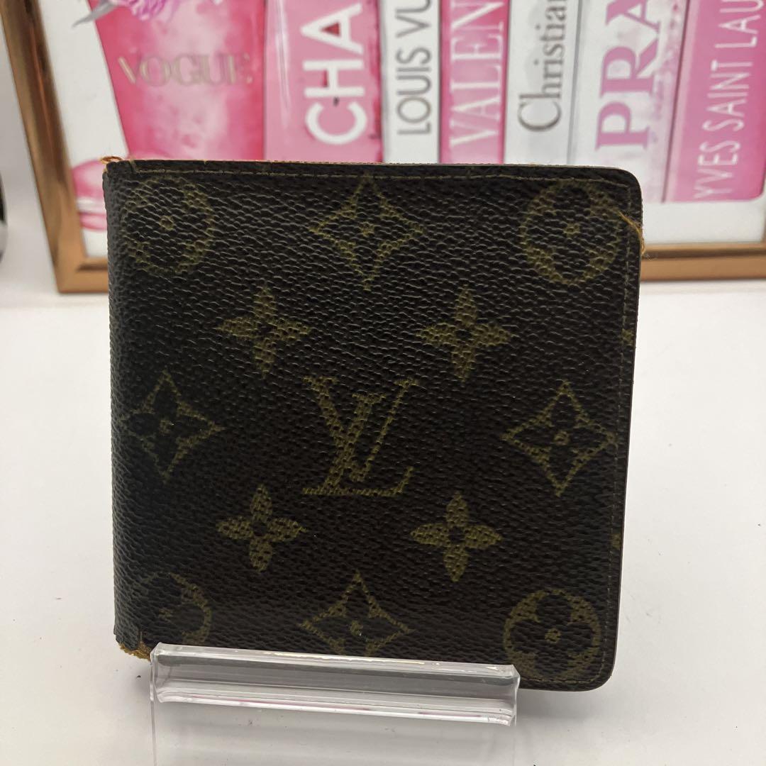 【激安アウトレット!】 匿名配送】LOUIS VUITTON✨ルイヴィトン✨モノグラム二つ折り 小物