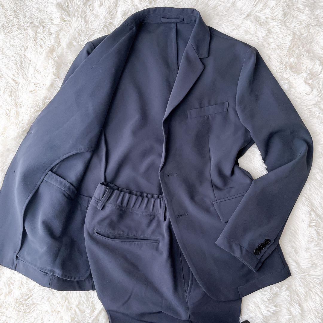 美品✨417エディフィス スーツセット ストレッチ ウォッシャブル ネイビー M