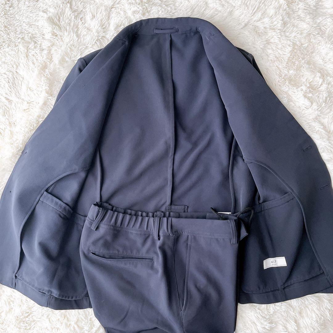 美品✨417エディフィス スーツセット ストレッチ ウォッシャブル ネイビー M