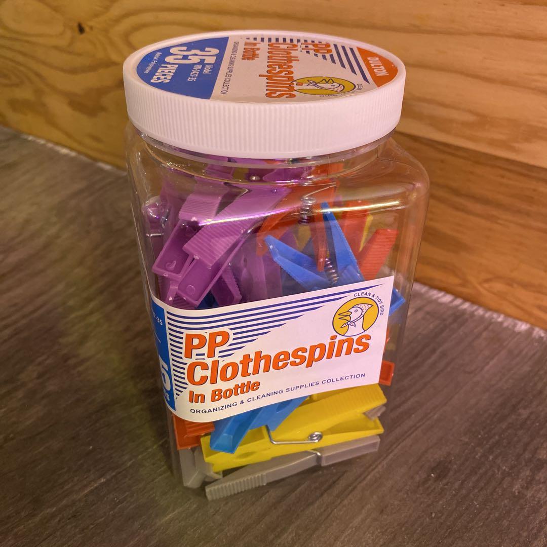 PP Clothespins in Bottle 洗濯バサミ35個入り