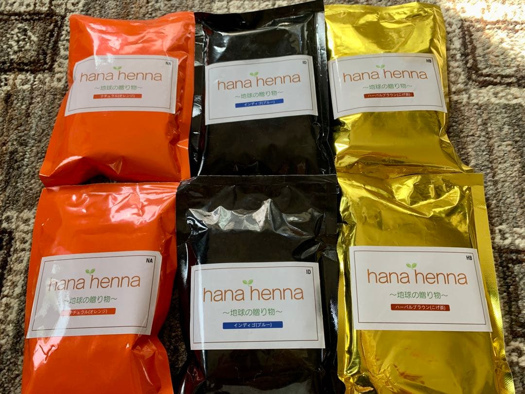 hana henna ヘナパウダー 3色100g ×2新品、♥