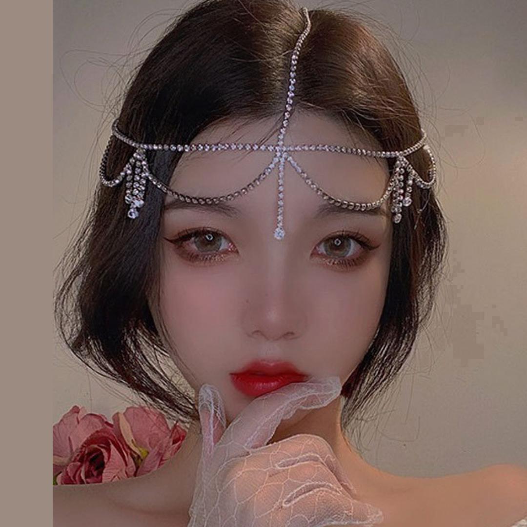 ヘアアクセサリー ヘアチェーン キラキラ オシャレ かわいい インポート 韓国
