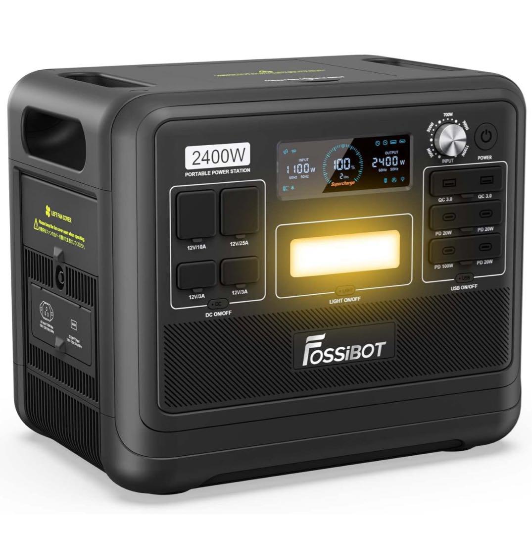 本日セール！ポータブル電源 超大容量 2400W  高出力 2000W