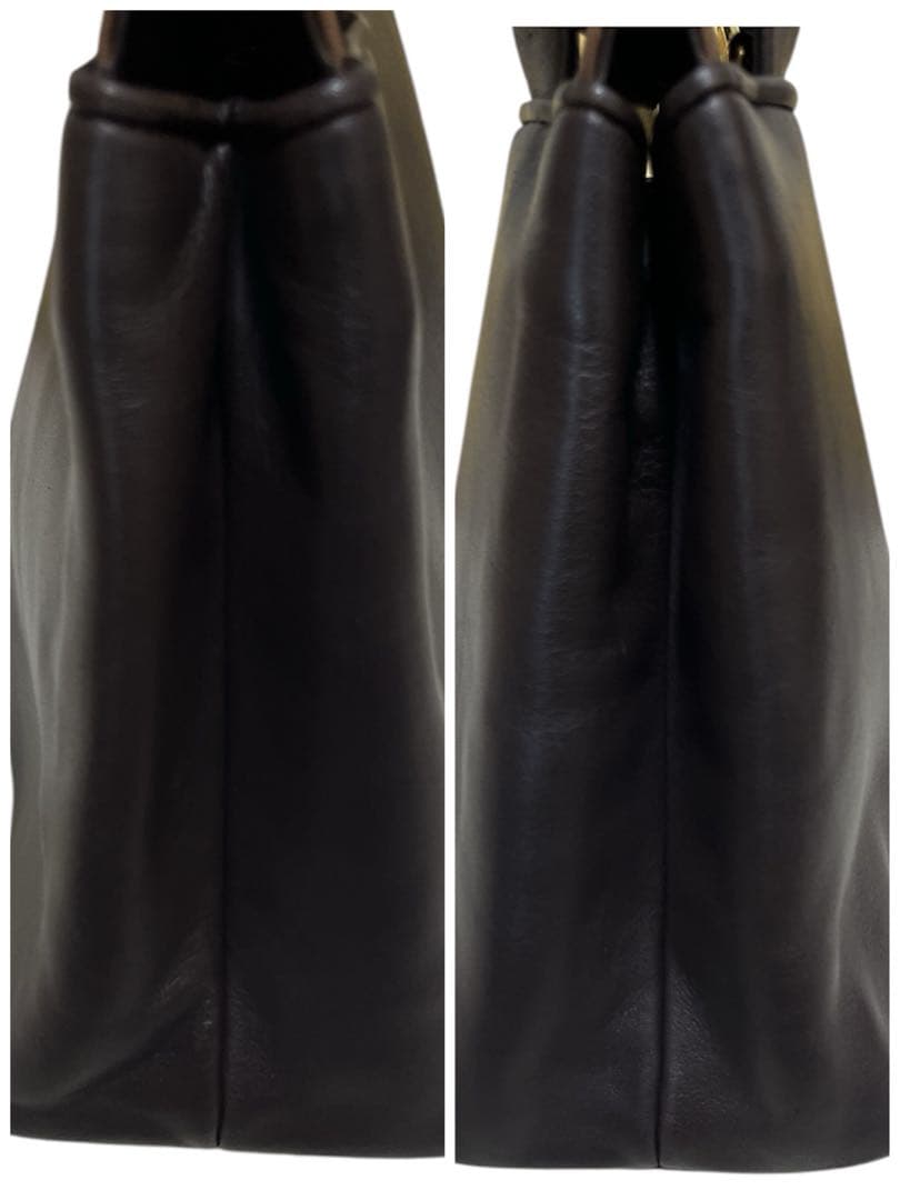 【レア】ハマノ HAMANO 濱野 2way オーストリッチ ダークブラウン