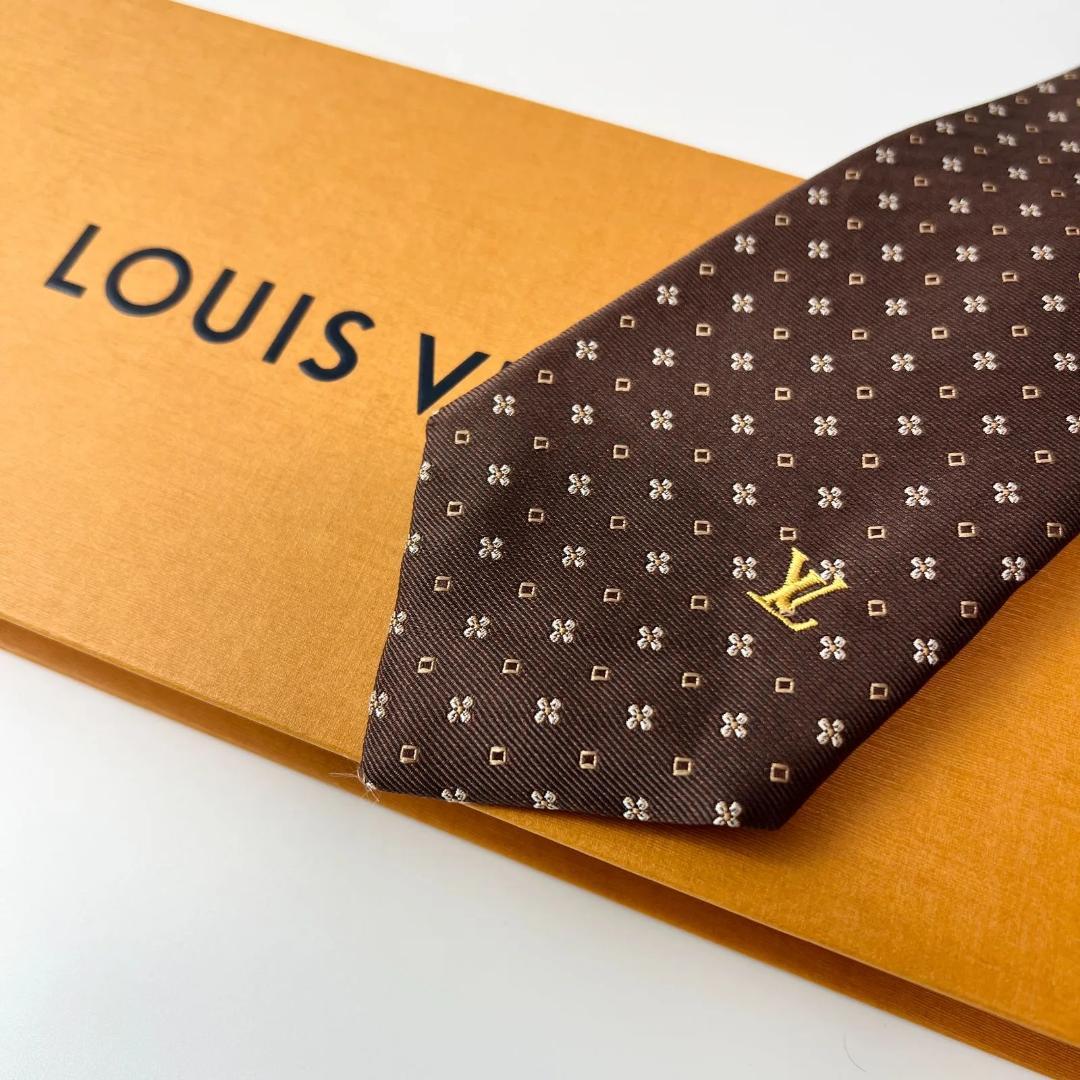 美品 ルイヴィトン Louis Vuitton ネクタイ シルク100%