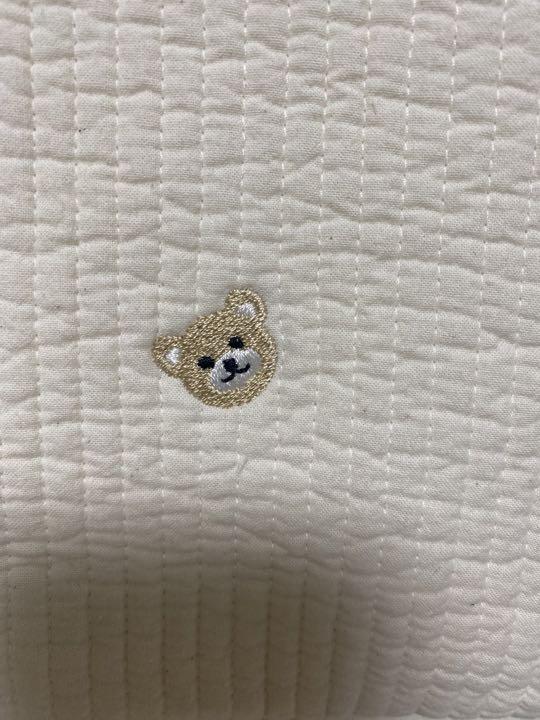 可愛いヌビバッグ くま ネイビー レッスンバッグ サブバッグ ハンドメイド 画像9