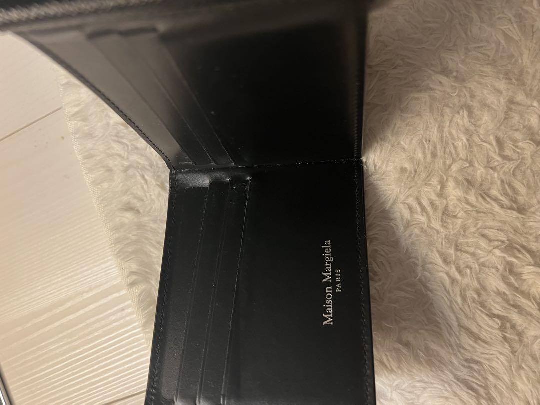 美品正規品、Maison Margiela 三つ折り財布 黒