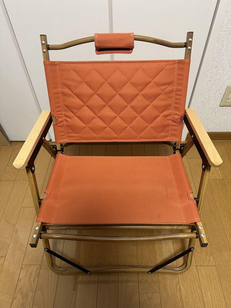 オレンジ アウトドアチェア 軽い