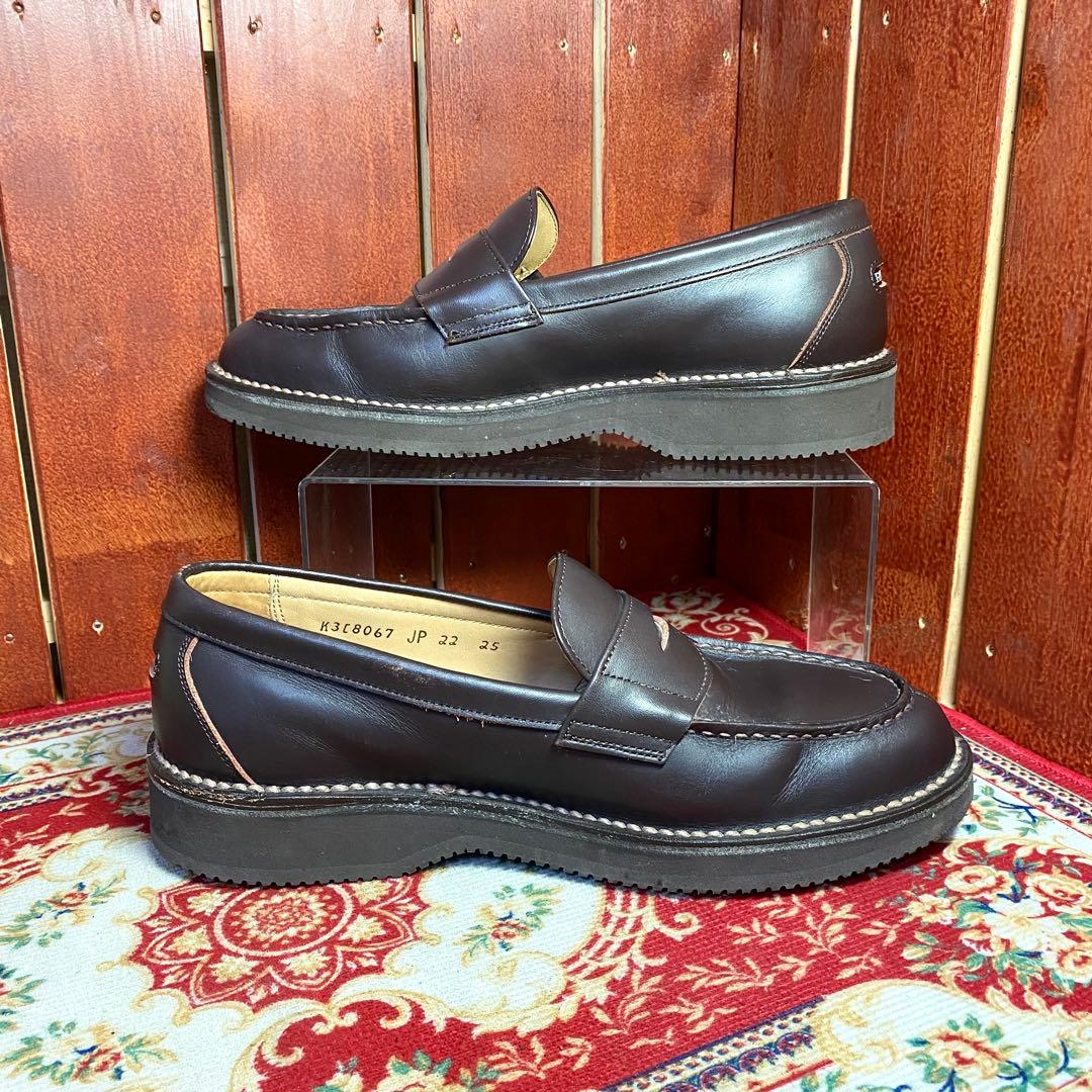 [美品] REGALウォーカー　ブラウン　コインローファー　25cm JP22