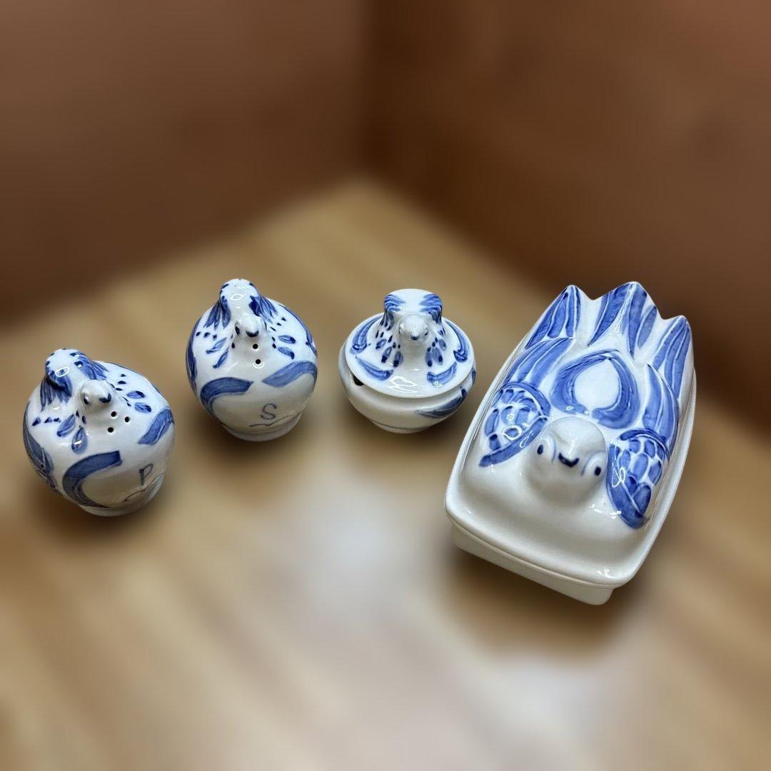 鳩モチーフ調味料入れセット 生活の木 バラ不可