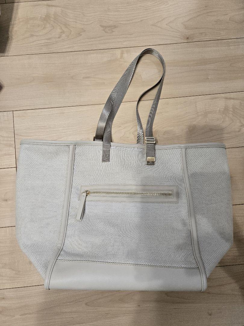 SOLPRESA バイカラーキャンバストート ベージュマザーズバッグ Lサイズ