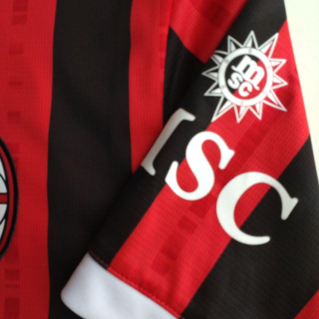 ACミラン（ACmilan）23/24 Puma公式 シャツ 赤黒ストライプ