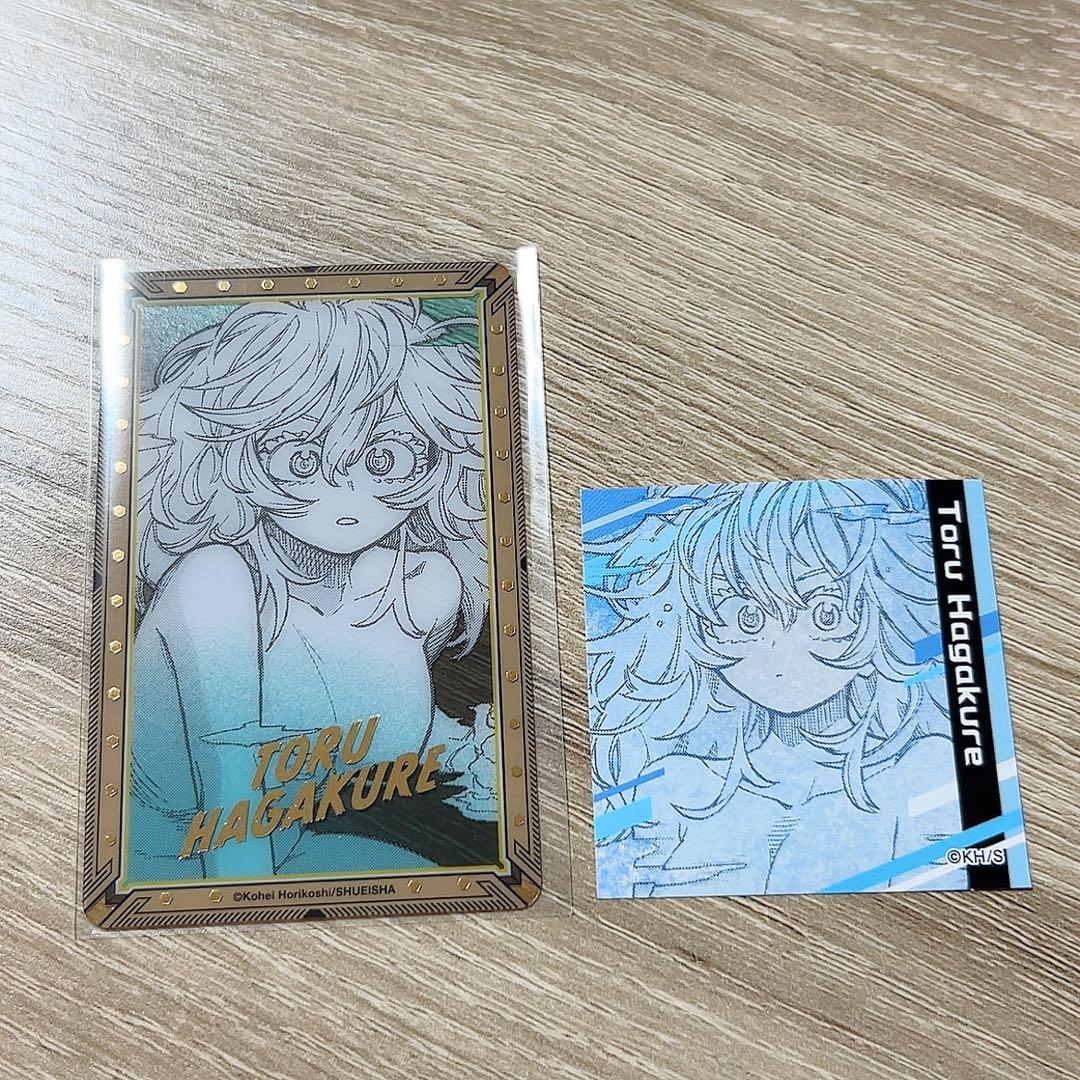 ヒロアカ展 葉隠透 箔押しクリアカード＆スクエアステッカー