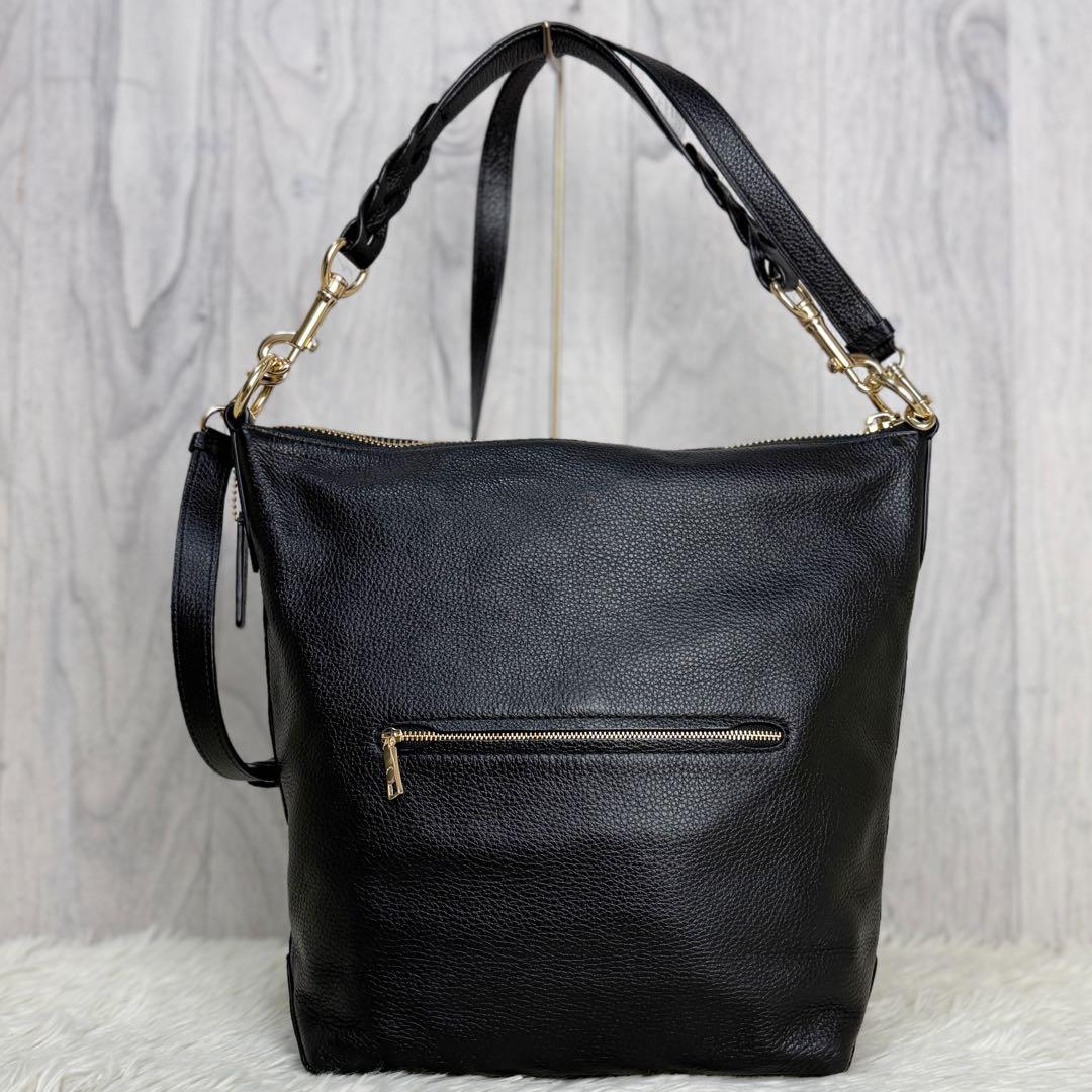 美品♡A4可♡COACH コーチ ロゴ スタッズ 2way ショルダーバッグ