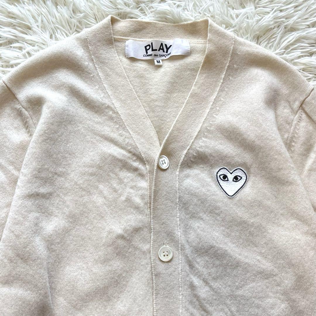 希少 PLAY COMME des GARCONS カーディガン ホワイトハート