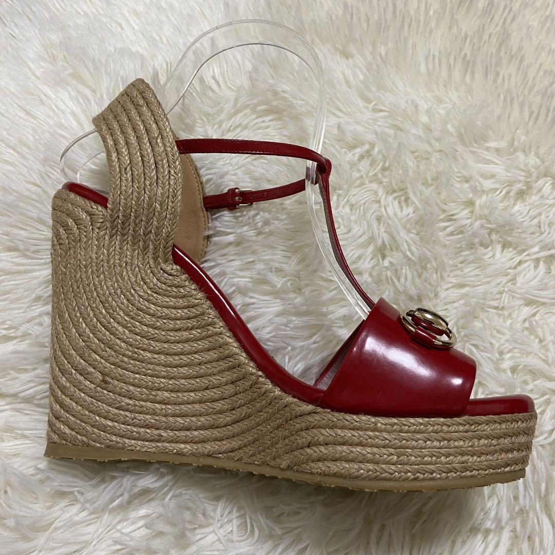 ⭐️未使用品⭐️GUCCI エスパドリーユ　ウェッジソールサンダル　ホースビット